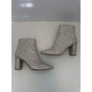 Betsey Johnson SB-Cady Rhinestone Ankle Booties Women’s 8.5 – Silver Crystal